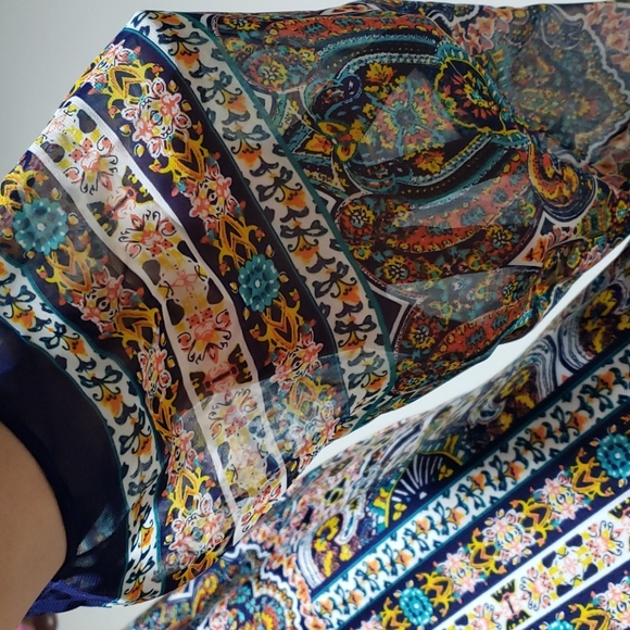 Olivia Matthews Retro Paisley Dress Size S - Picture 3 of 4